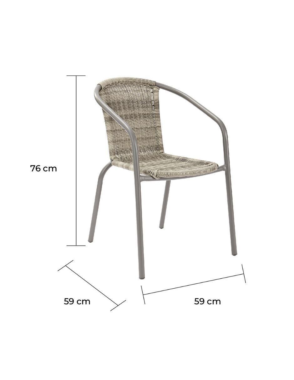 Silla de ratán PVC 6