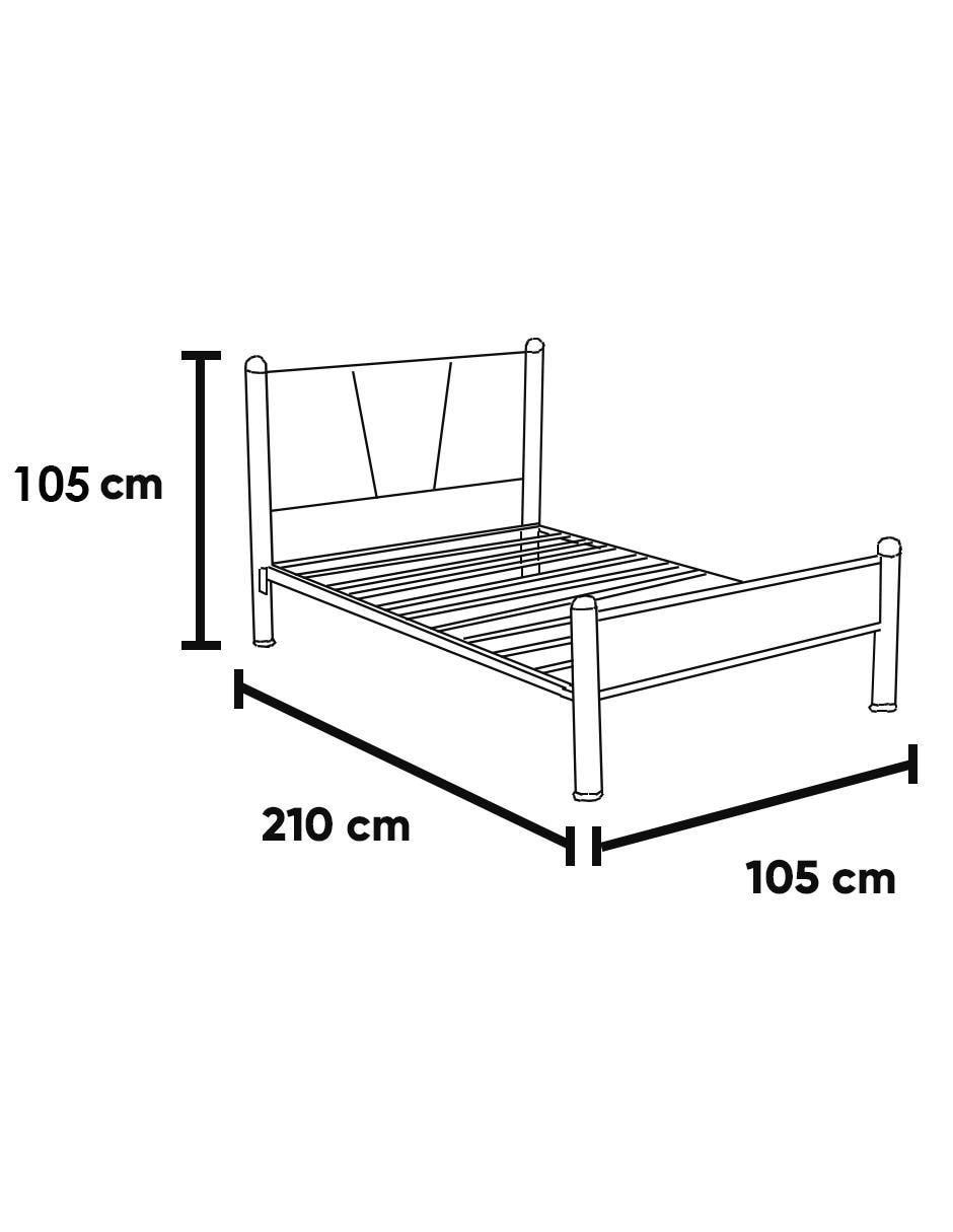 Cama Tolosa de metal individual 5