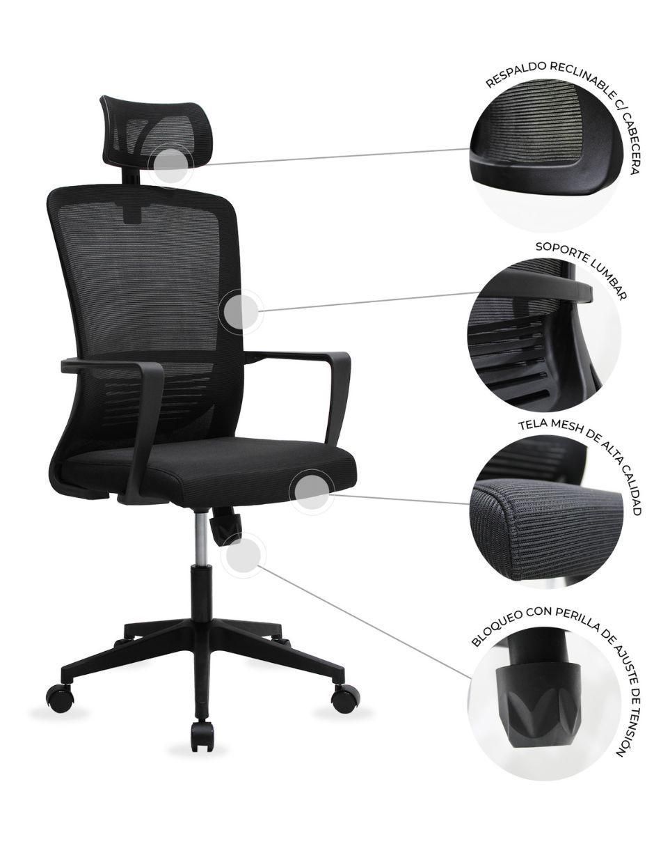 Silla escritorio Cardona Negro 5