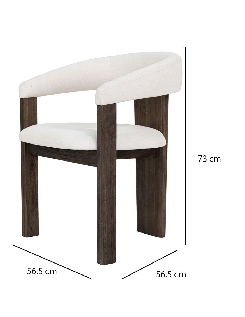 Silla Ginko de madera acacia 13