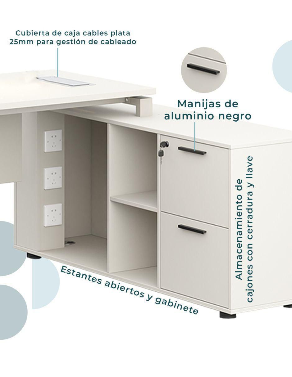 Escritorio Ejecutivo Lateral Zadar de melamina 4