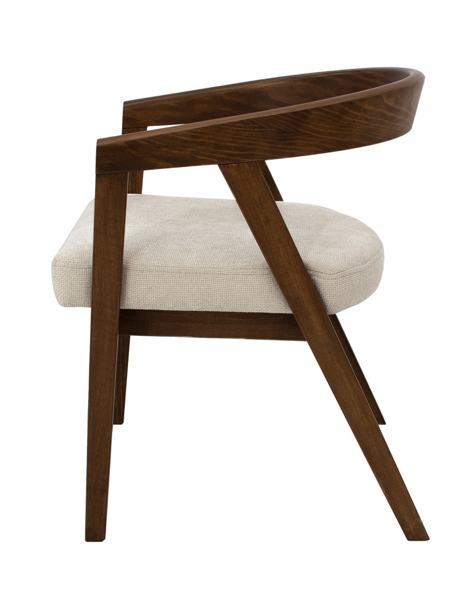 SILLA CIRO CHAPA MADERA, BEIGE