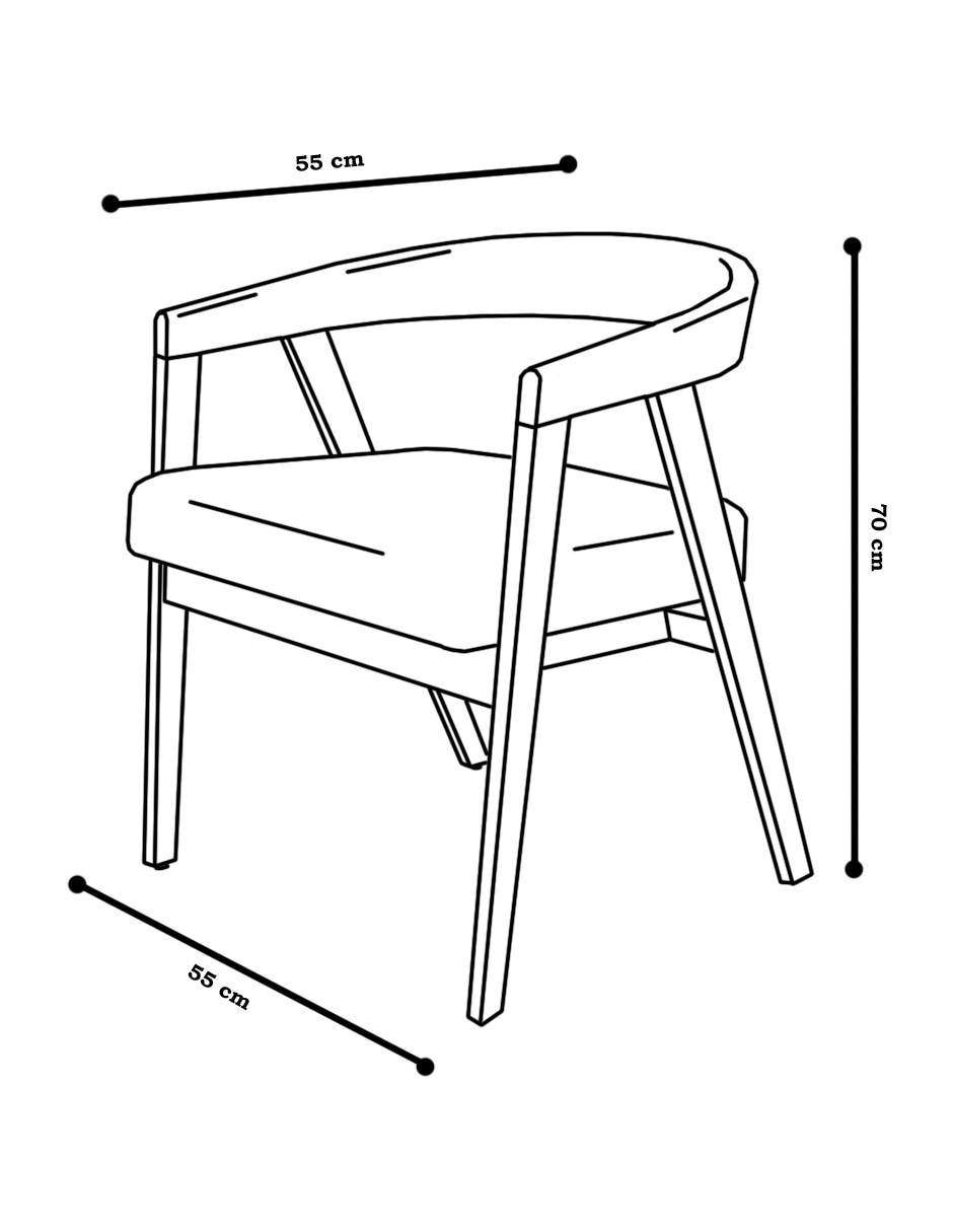 SILLA CIRO CHAPA MADERA, BEIGE