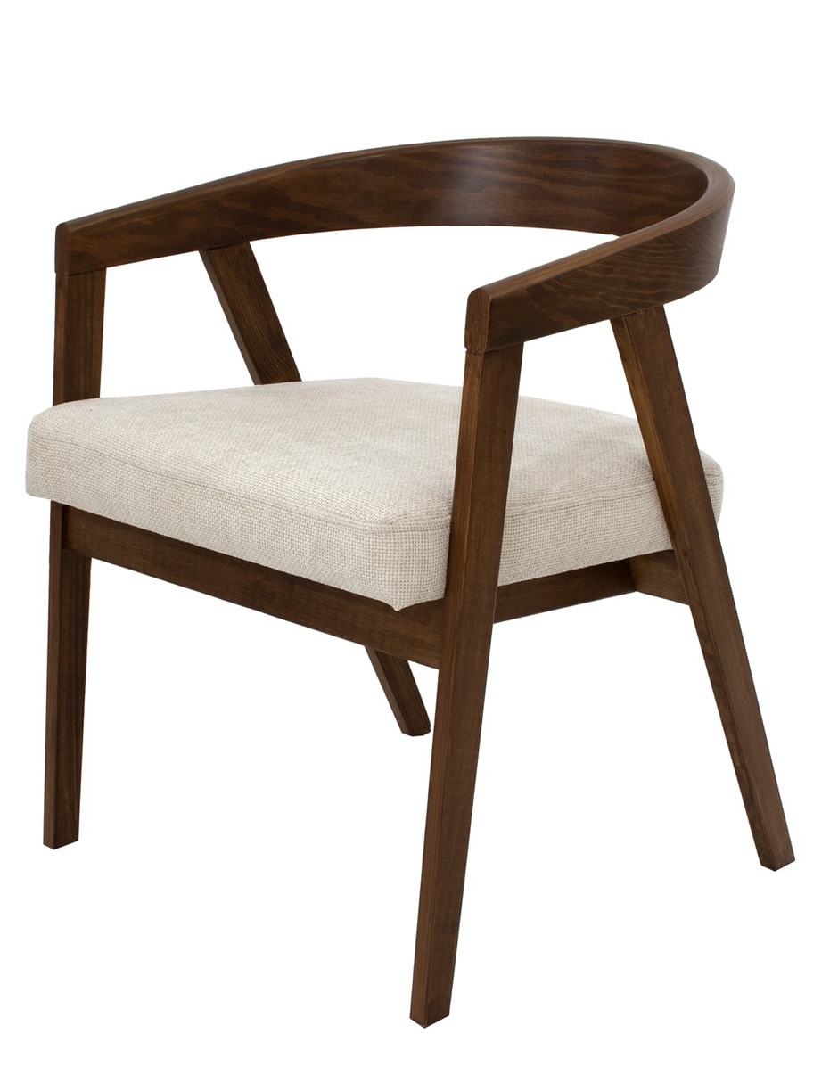 SILLA CIRO CHAPA MADERA, BEIGE