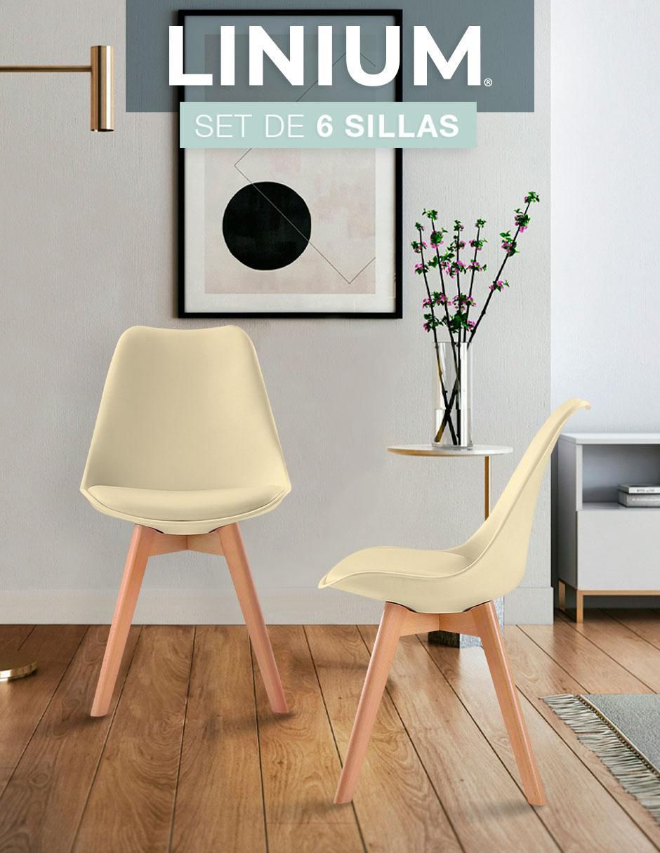 Silla 6 piezas de plástico 2