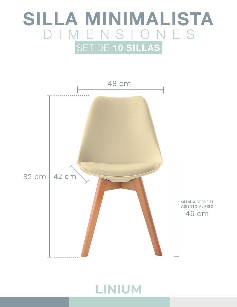 Silla 10 piezas de plástico 8