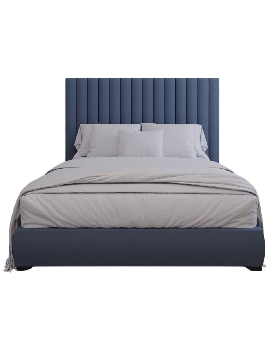 Cama Modern Luxury velvet Bed con patrones en cabecera de 13 centimetros de tela Cama Modern Luxury velvet Bed con patrones en cabecera de 13 centimetros de tela