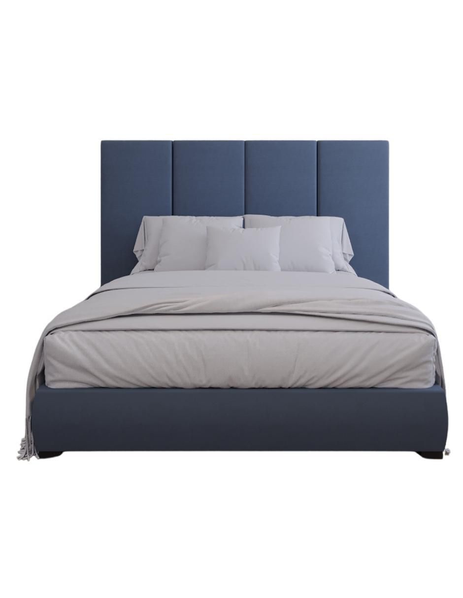 Cama Modern Luxury velvet Bed con patrones en cabecera de 52 centimetros de tela