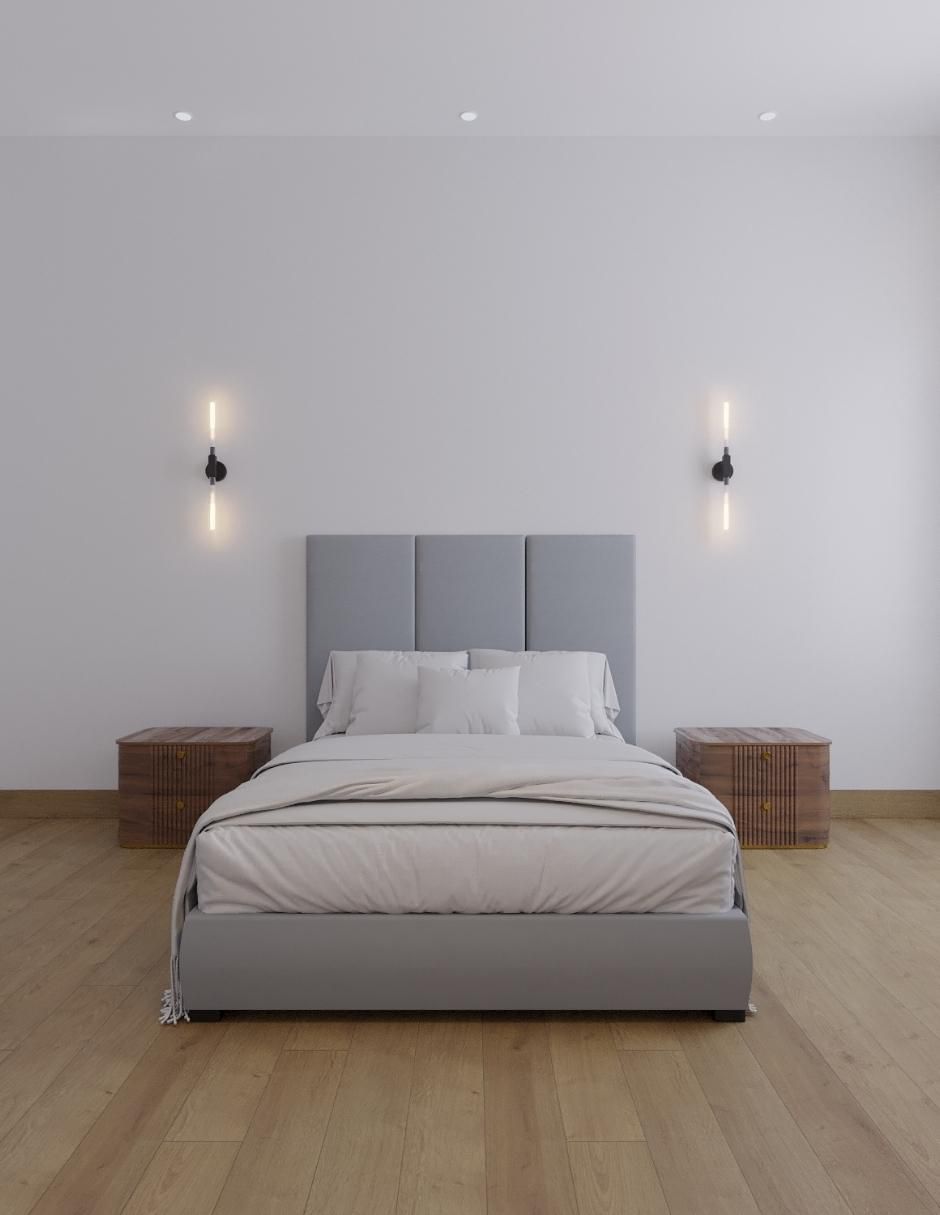Cama Modern Luxury Wall Furniture Paneling de tela