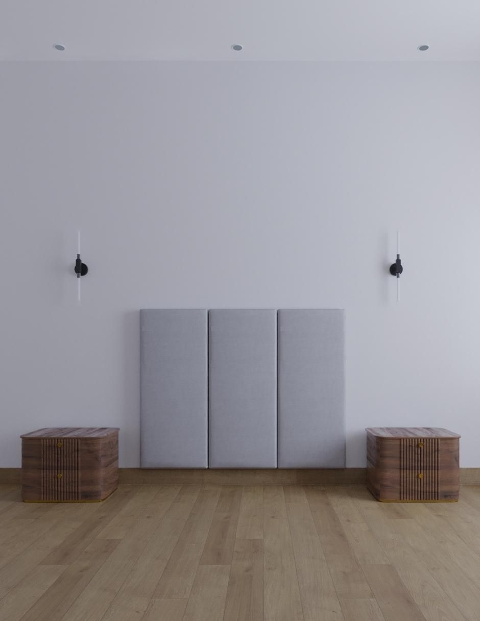 Cama Modern Luxury Wall Furniture Paneling de tela