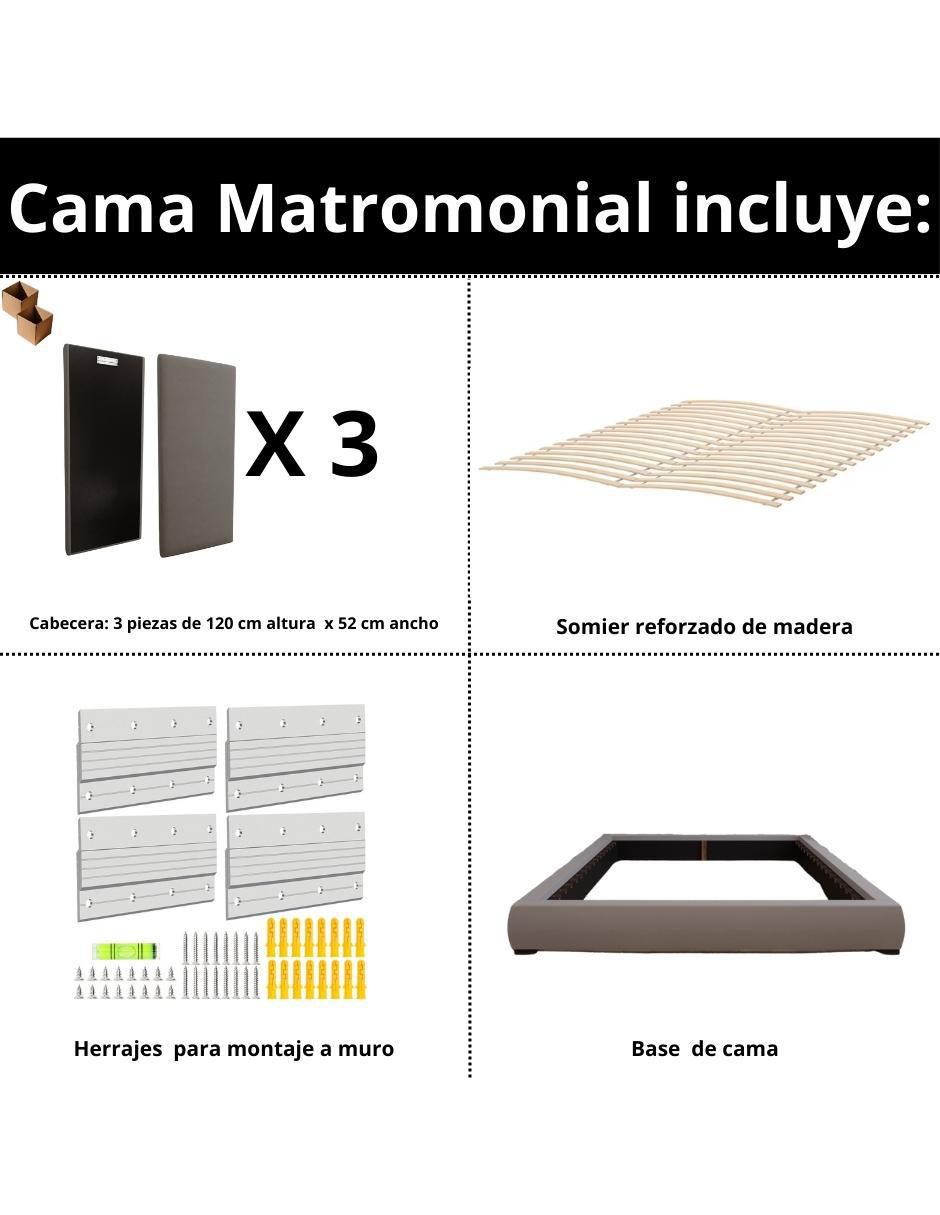 Cama Modern Luxury Wall Furniture Paneling de tela