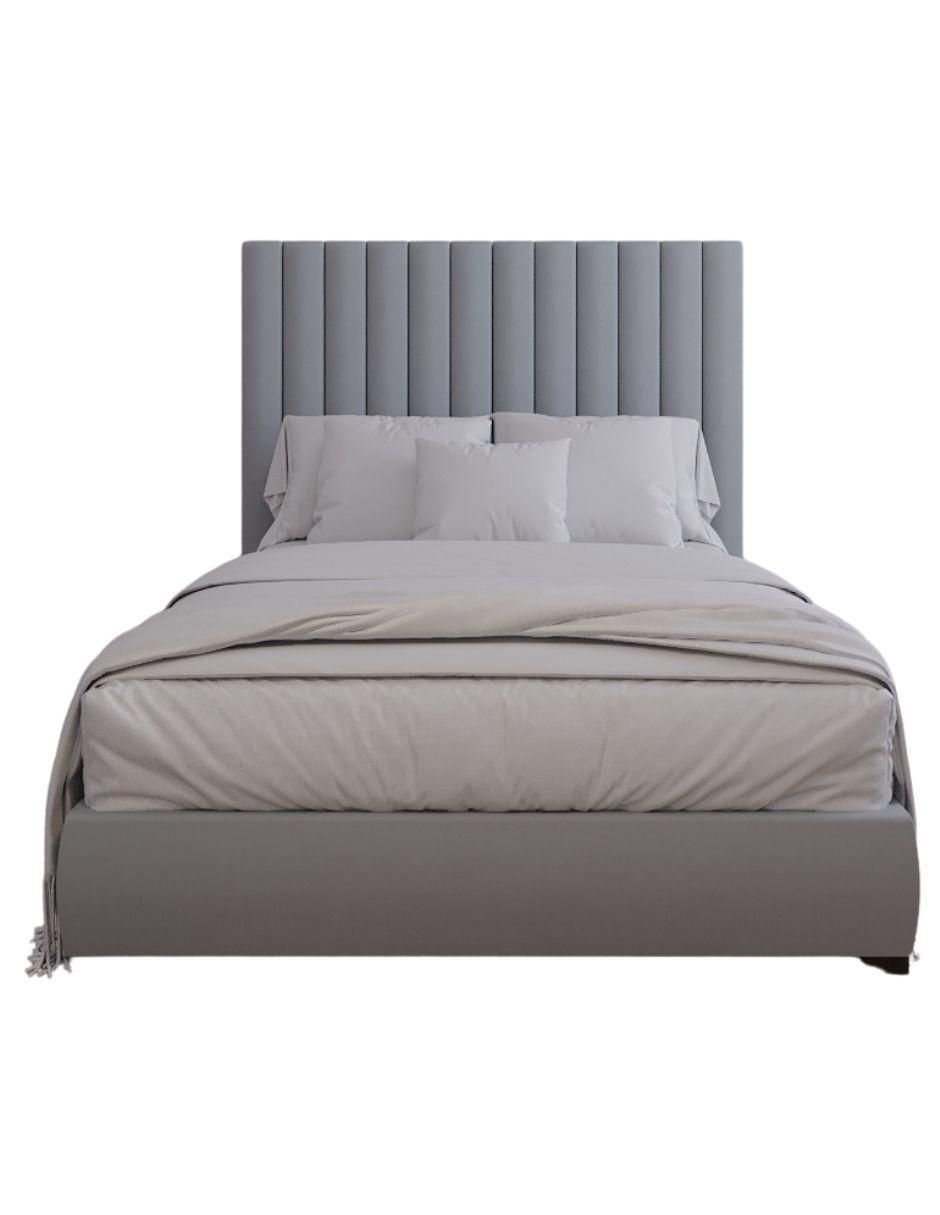 Cama Modern Luxury velvet Bed con patrones en cabecera de 13 centimetros de tela Cama Modern Luxury velvet Bed con patrones en cabecera de 13 centimetros de tela