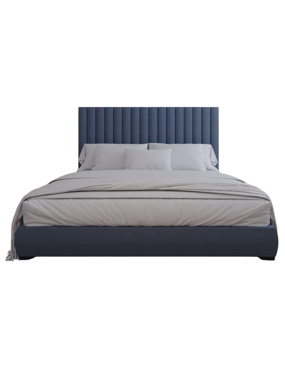 Cama Modern Luxury velvet Bed con patrones en cabecera de 13 centimetros de tela Cama Modern Luxury velvet Bed con patrones en cabecera de 13 centimetros de tela