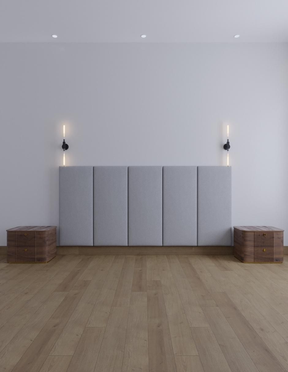 Cama Modern Luxury Wall Furniture Paneling de tela