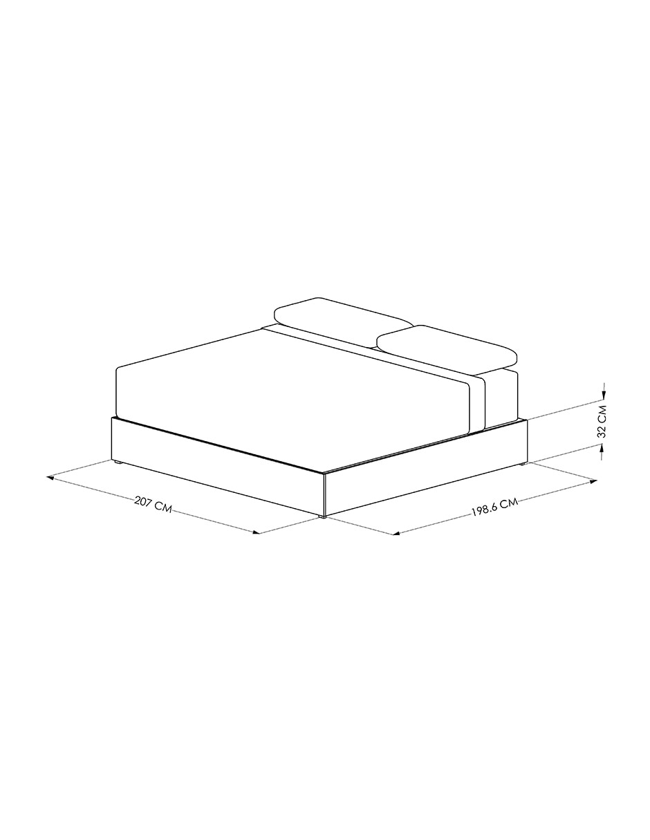Base para cama Tampa de chapa madera 4