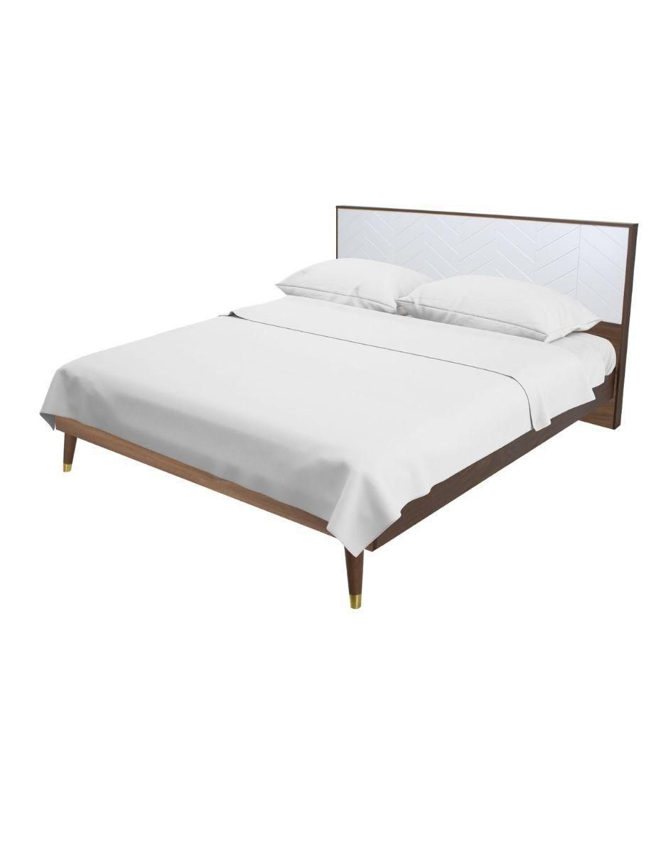 Cama Teramo Nogal de madera queen size 7