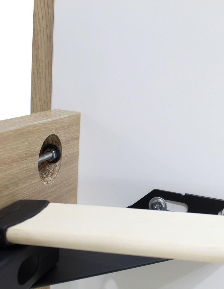 Cama Castella Encino de madera queen size 3