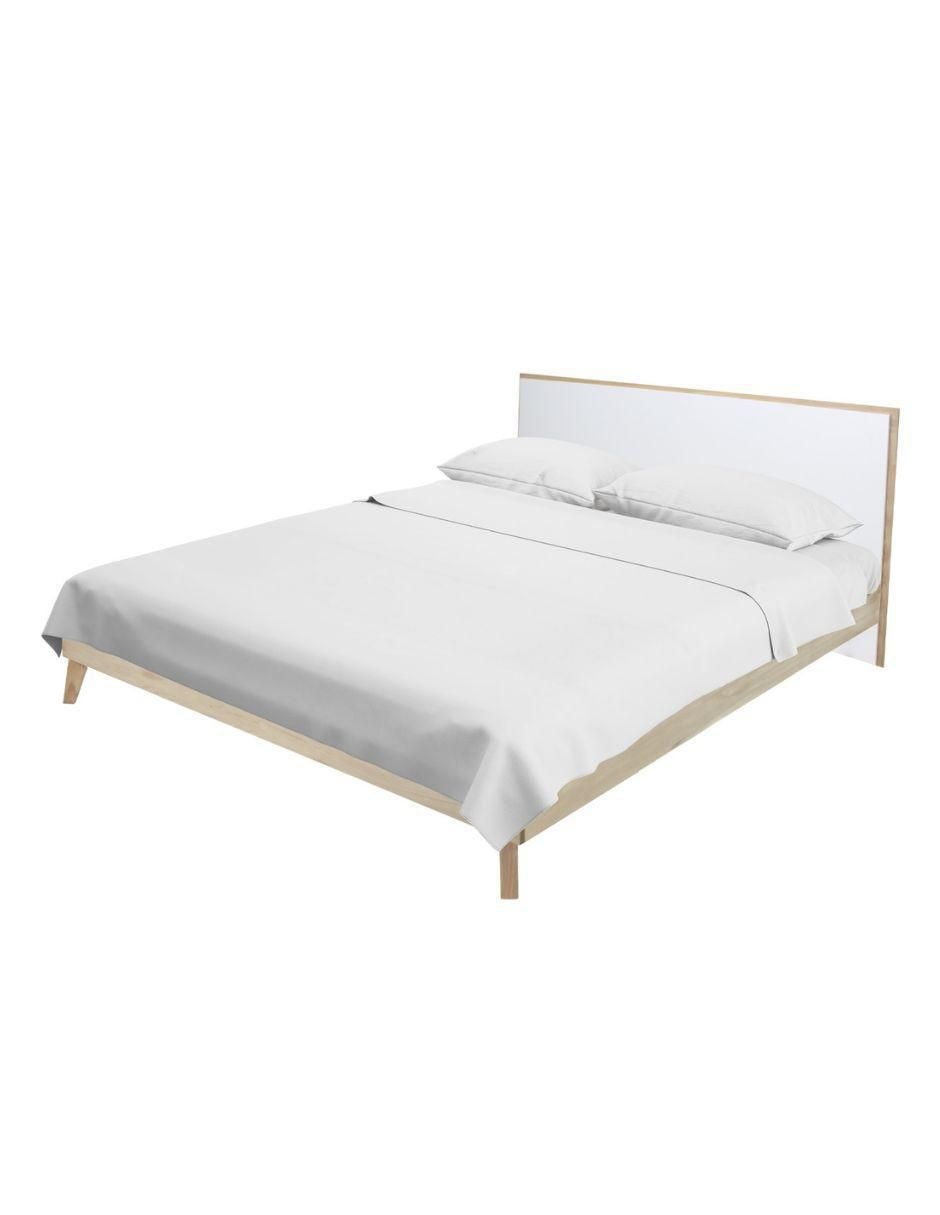 Cama Castella Encino de madera queen size 4