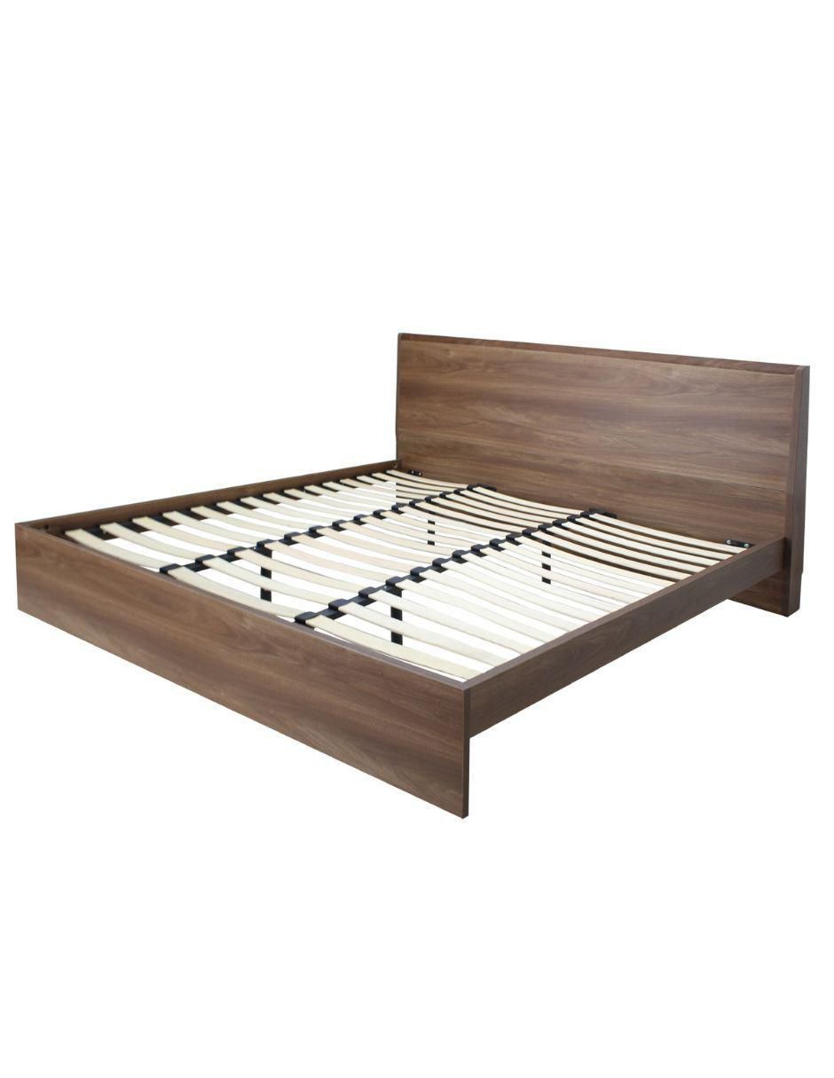 Cama Marsala Nogal de madera queen size 1