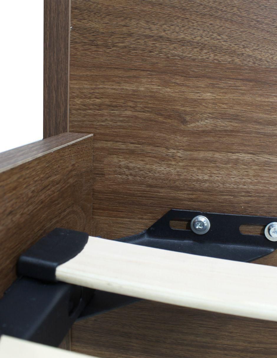 Cama Marsala Nogal de madera queen size 4