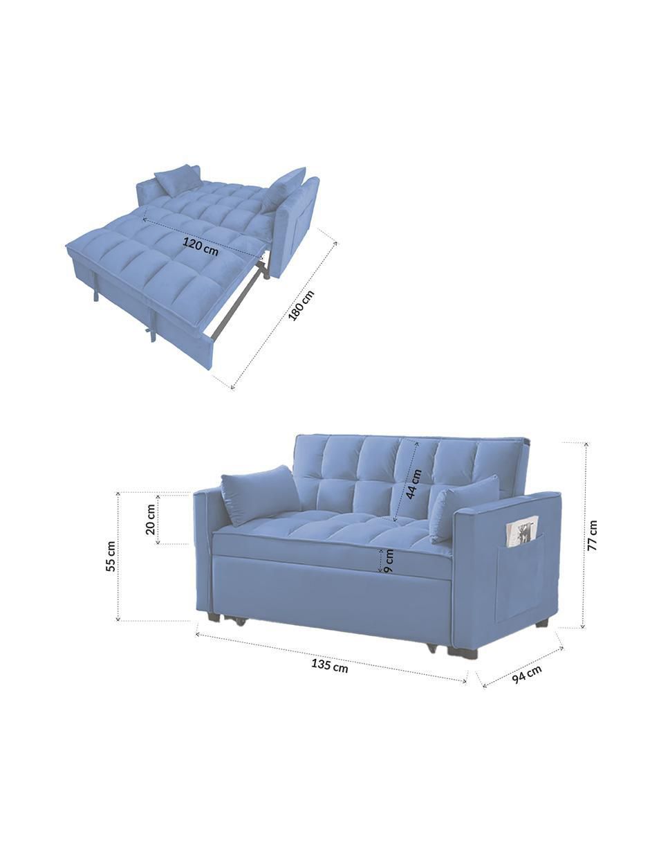 Sofá cama armable Anders de metal 10