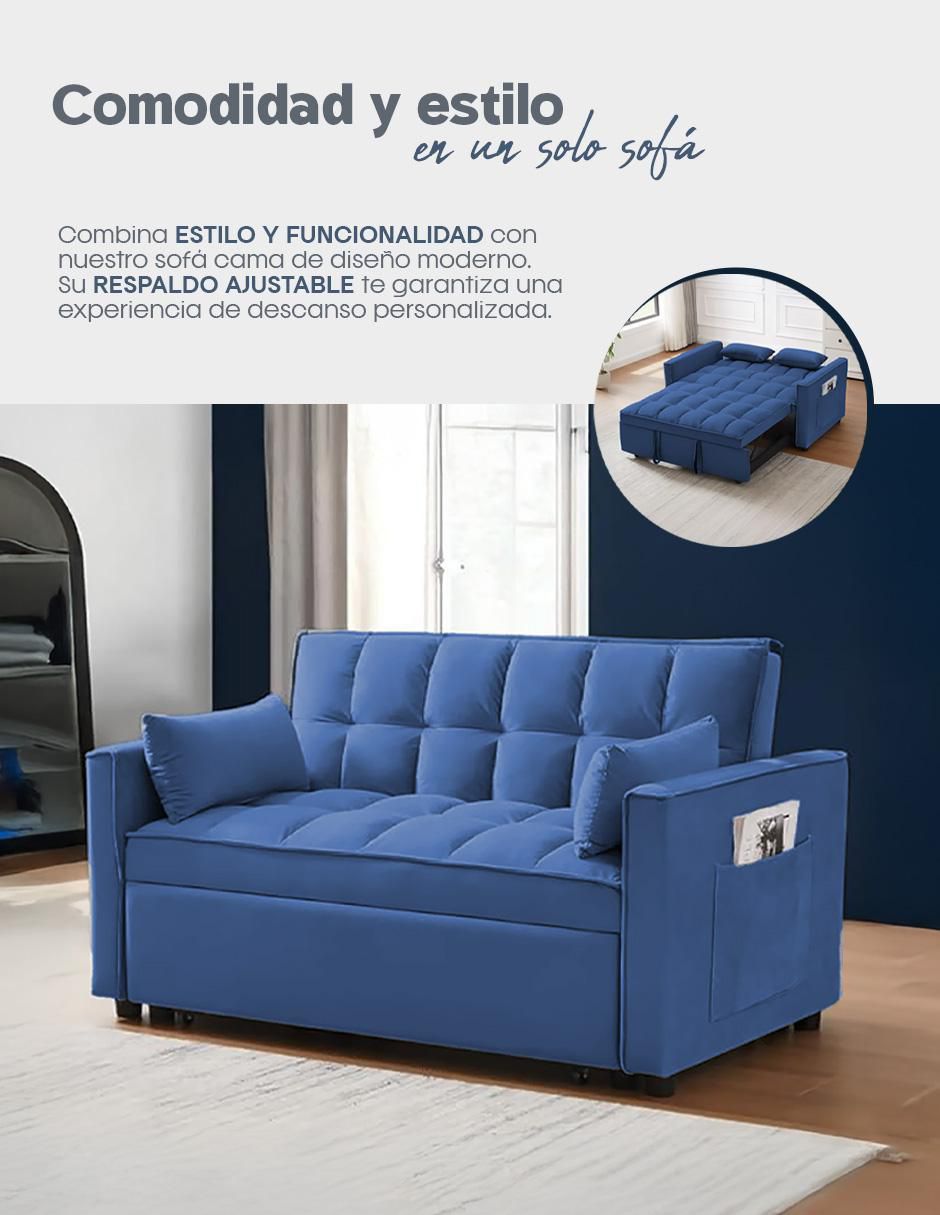 Sofá cama armable Anders de metal 8