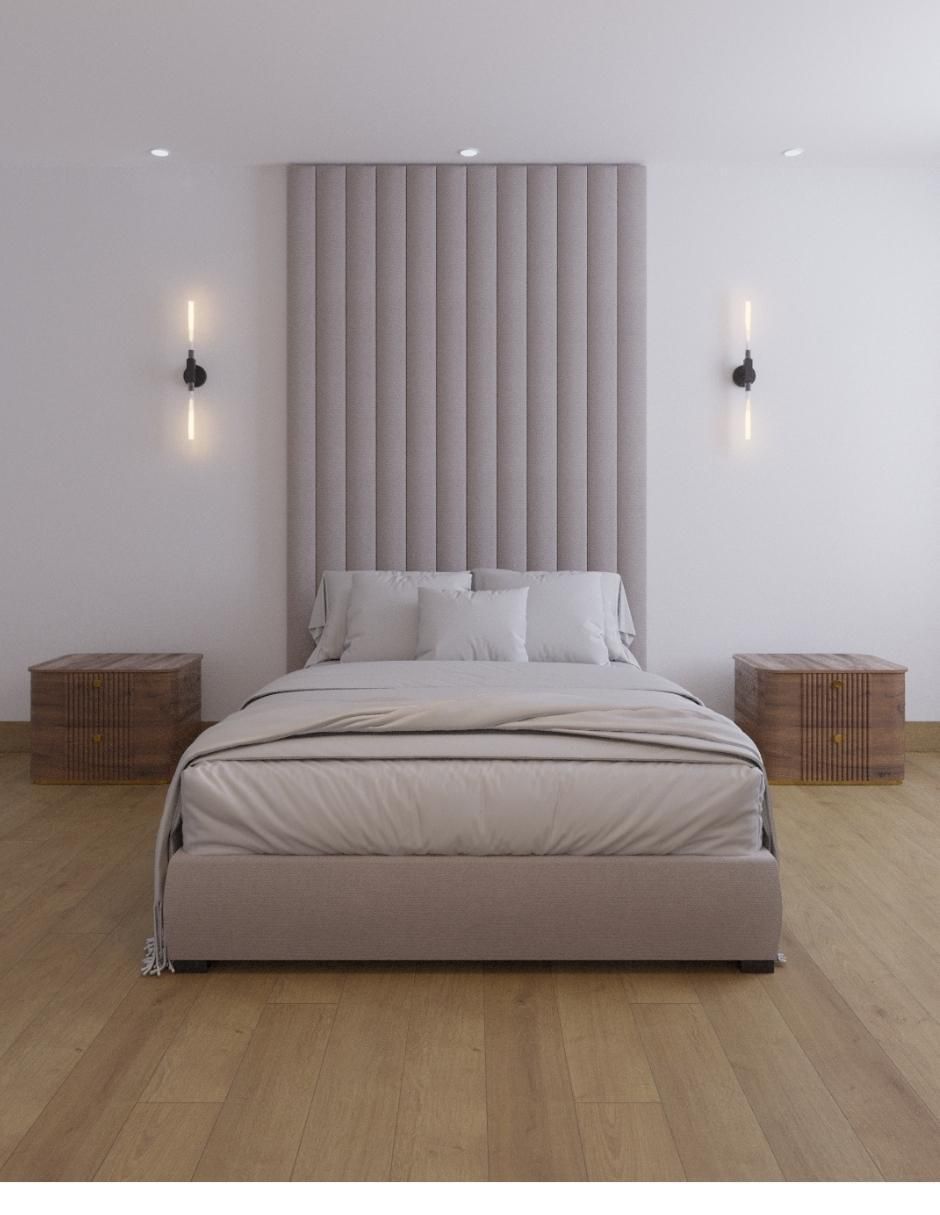 Cama modern luxury 240 con patrones de 13 cm wall furniture paneling "de" tela mat