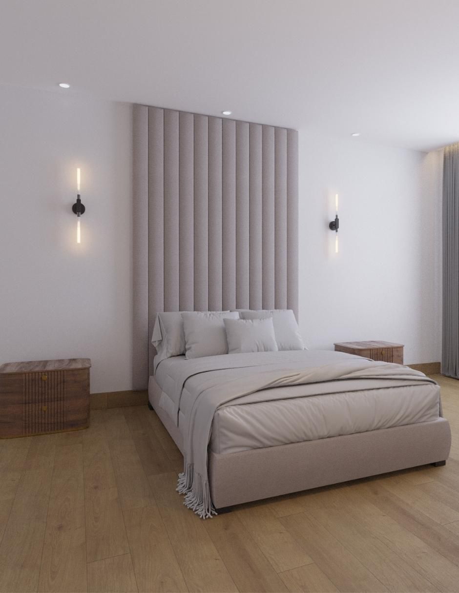 Cama modern luxury 240 con patrones de 13 cm wall furniture paneling "de" tela mat