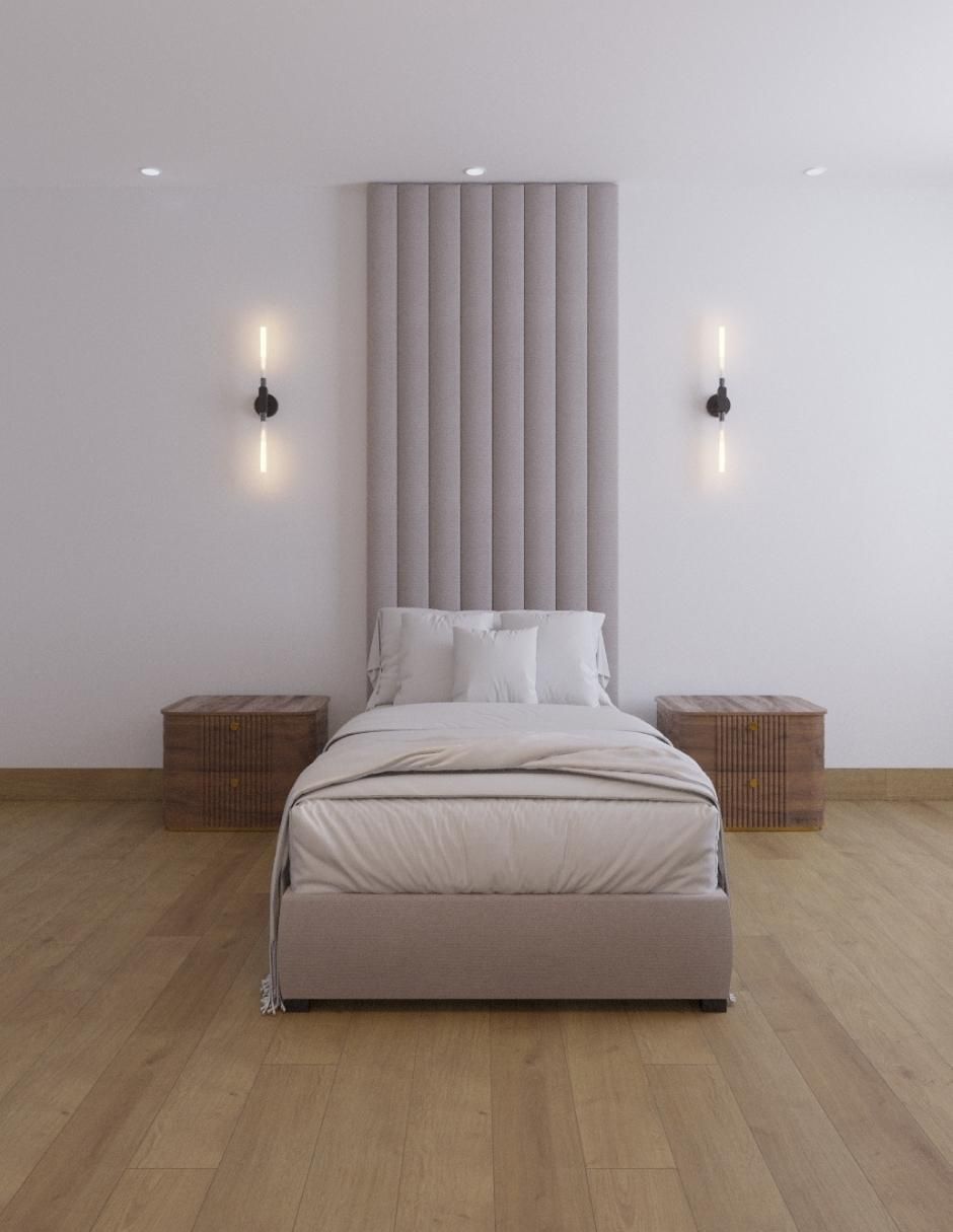 Cama modern luxury 240 con patrones de 13 cm wall furniture paneling "de" tela ind
