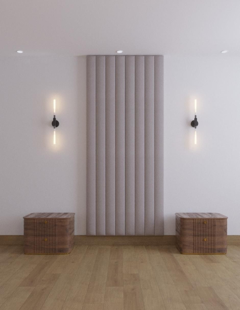 Cama modern luxury 240 con patrones de 13 cm wall furniture paneling "de" tela ind