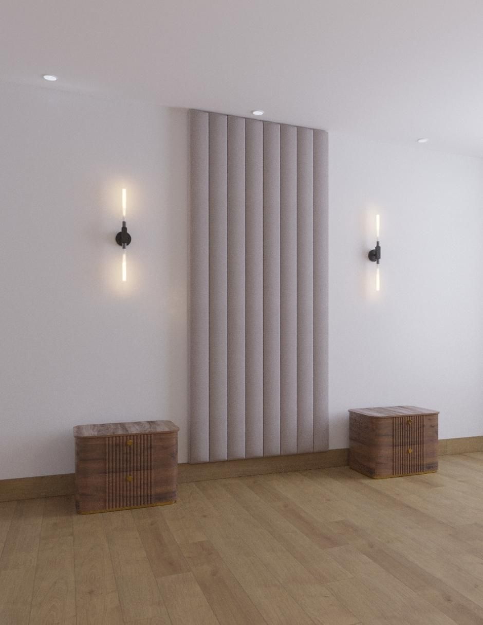 Cama modern luxury 240 con patrones de 13 cm wall furniture paneling "de" tela ind