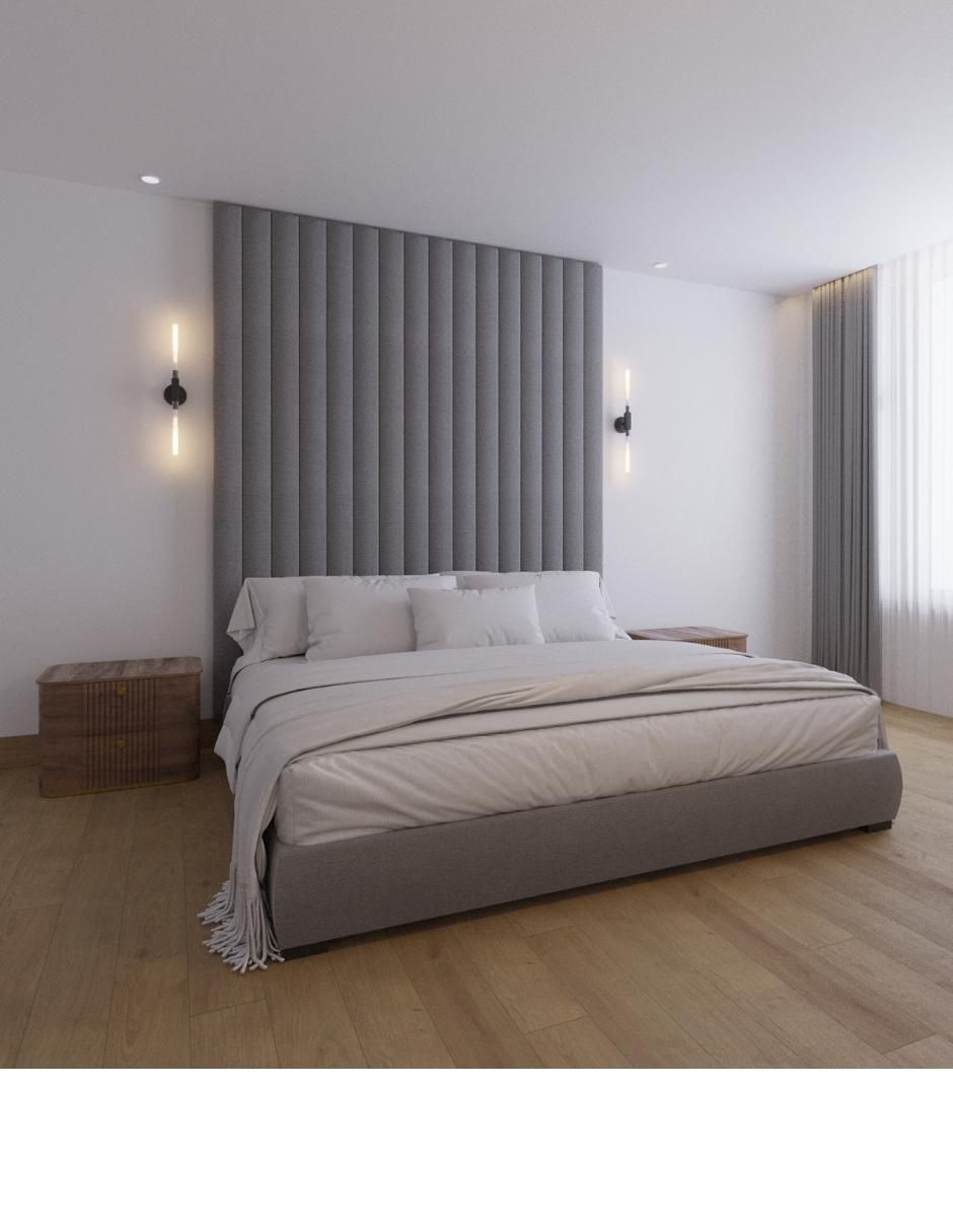 Cama Modern Luxury de tela 2