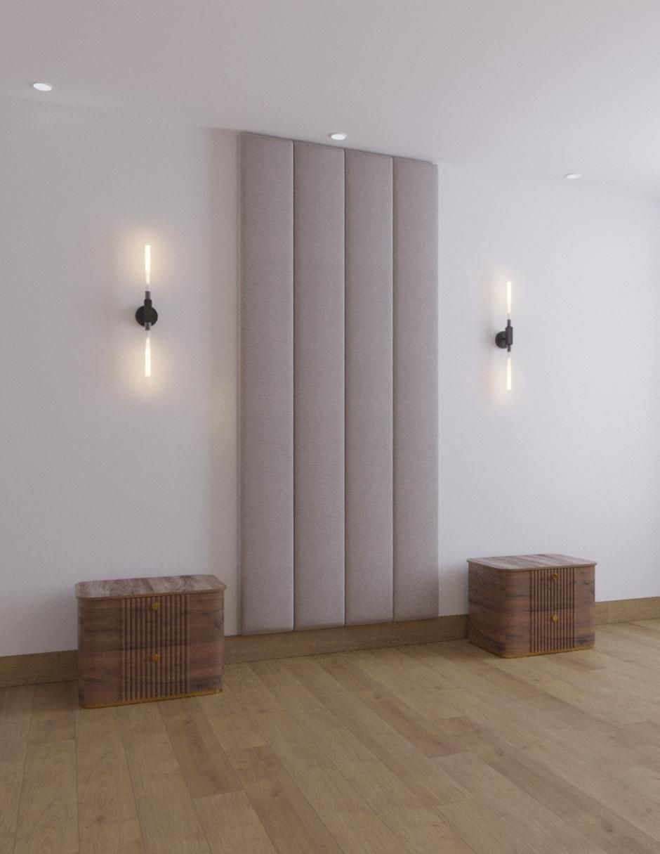 Cama modern luxury 240 con patrones de 26 cm wall furniture paneling "de" tela ind