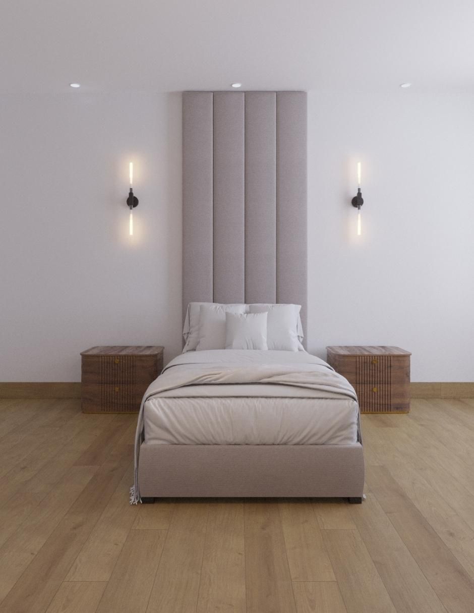 Cama modern luxury 240 con patrones de 26 cm wall furniture paneling "de" tela ind