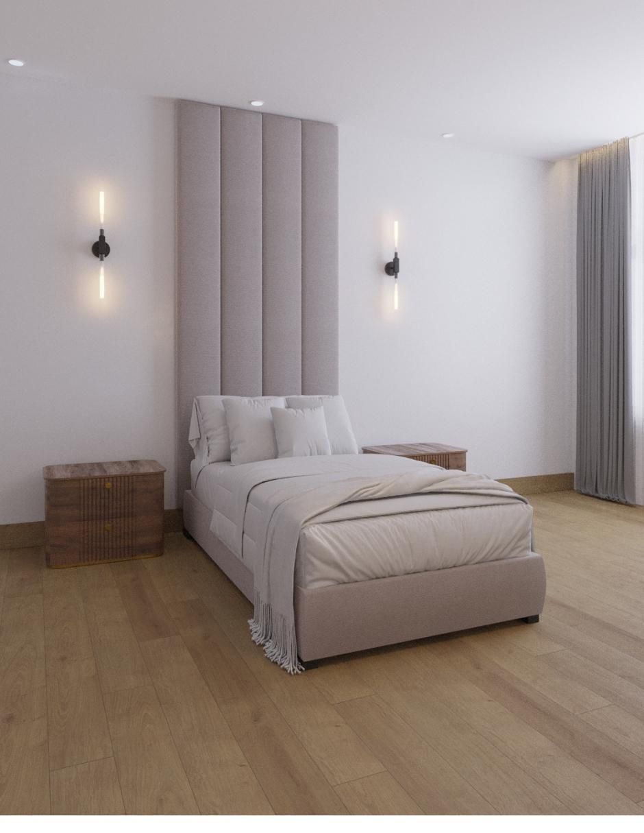 Cama modern luxury 240 con patrones de 26 cm wall furniture paneling "de" tela ind