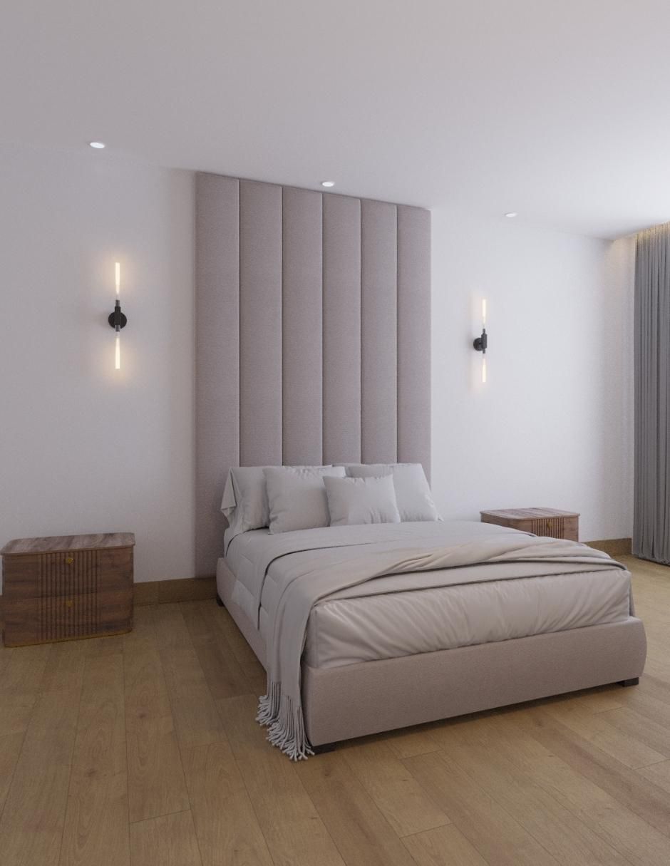 Cama modern luxury 240 con patrones de 26 cm wall furniture paneling "de" tela mat