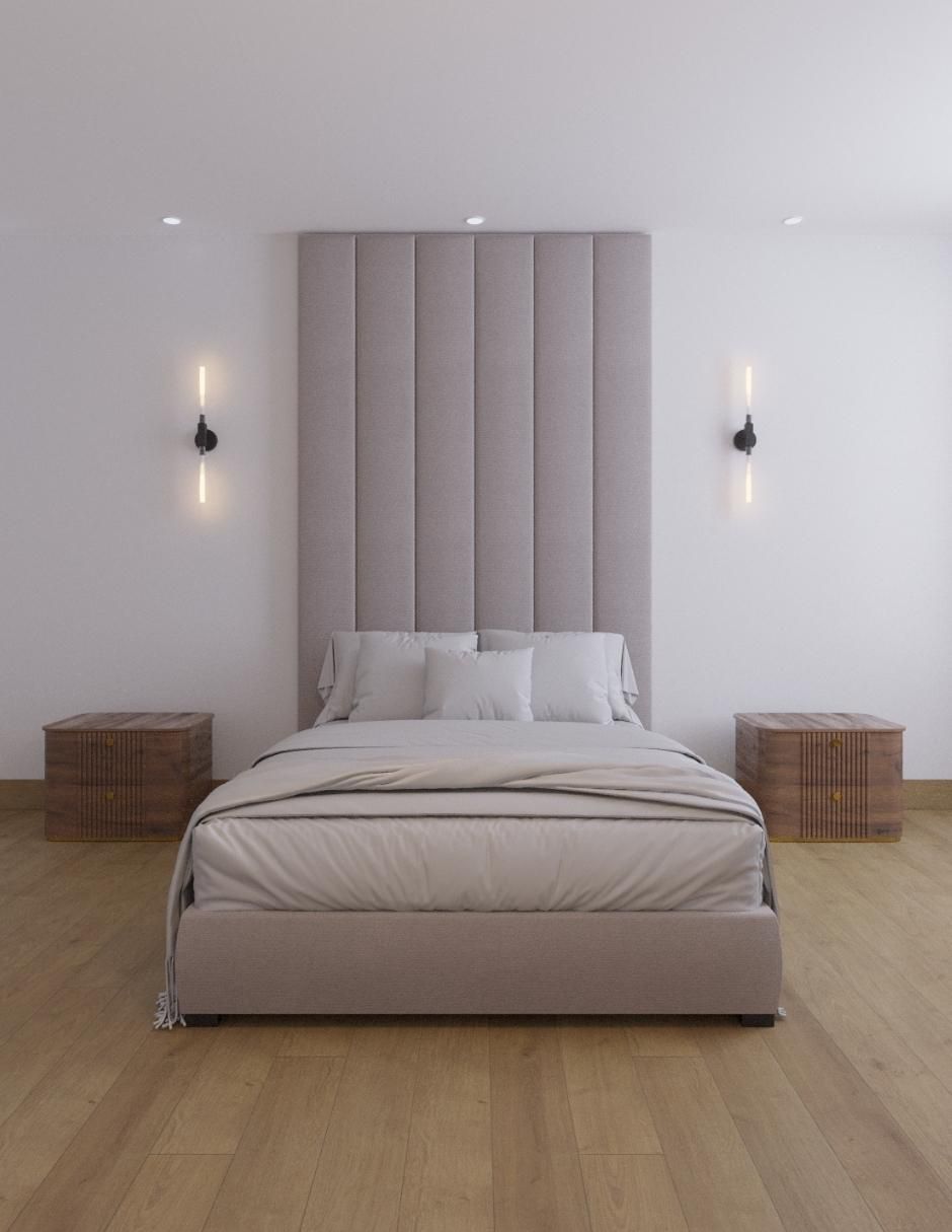 Cama modern luxury 240 con patrones de 26 cm wall furniture paneling "de" tela mat