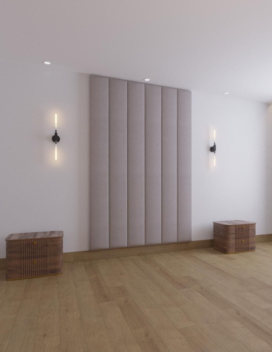 Cama modern luxury 240 con patrones de 26 cm wall furniture paneling "de" tela mat