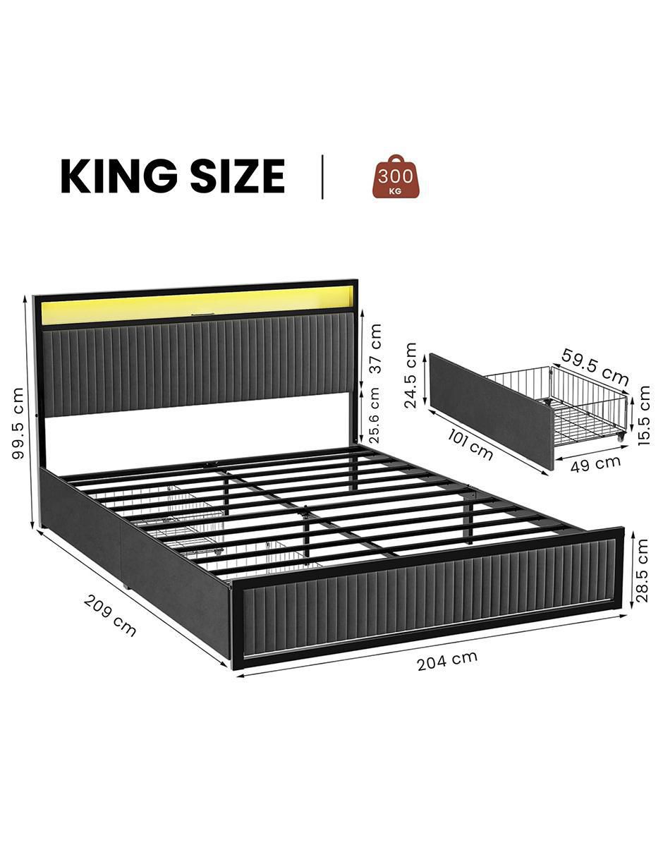 Base para cama de metal