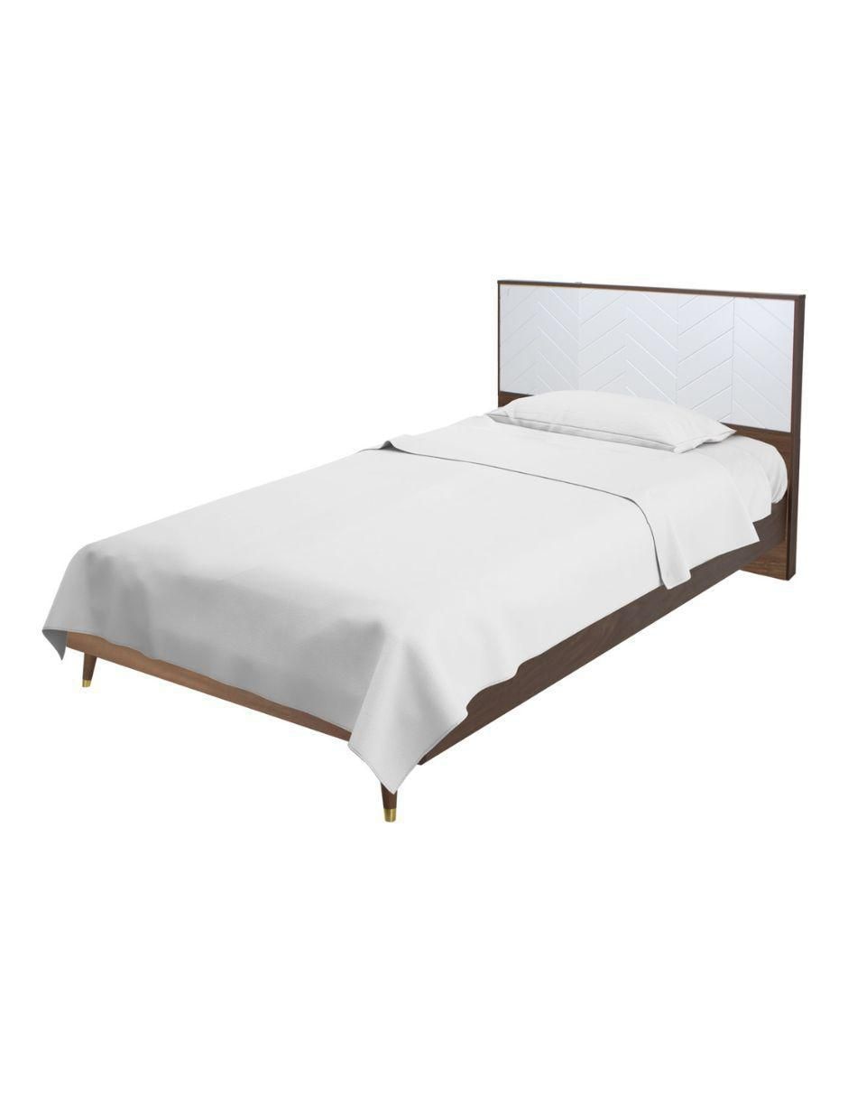 Cama Teramo Nogal de madera individual 4