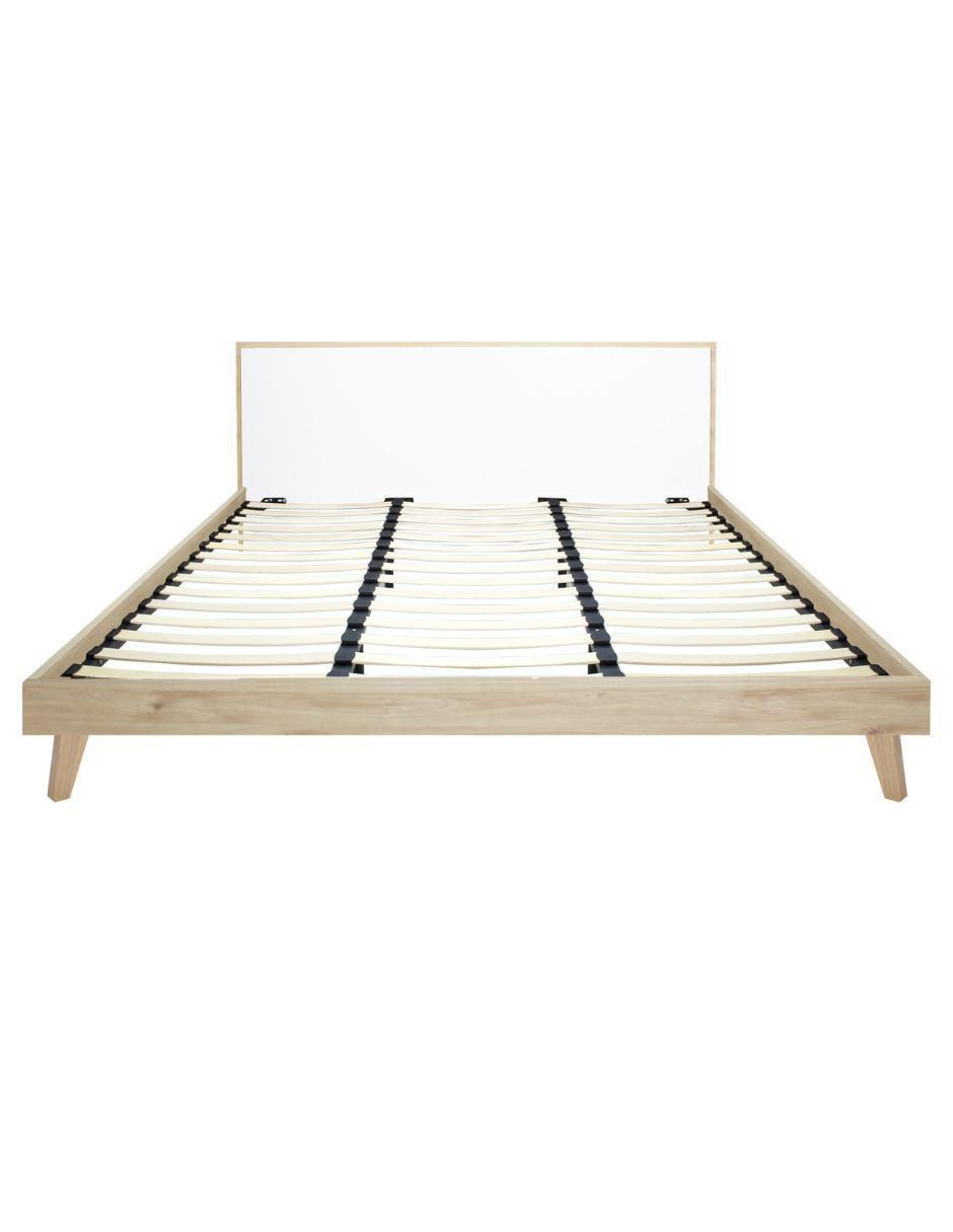 Cama Castella Encino de madera matrimonial 2