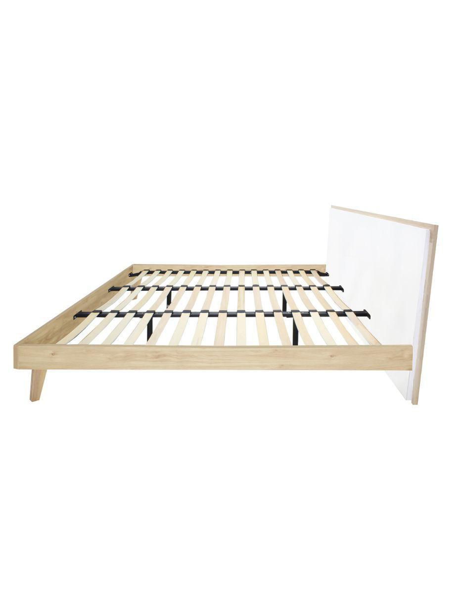 Cama Castella Encino de madera matrimonial 3