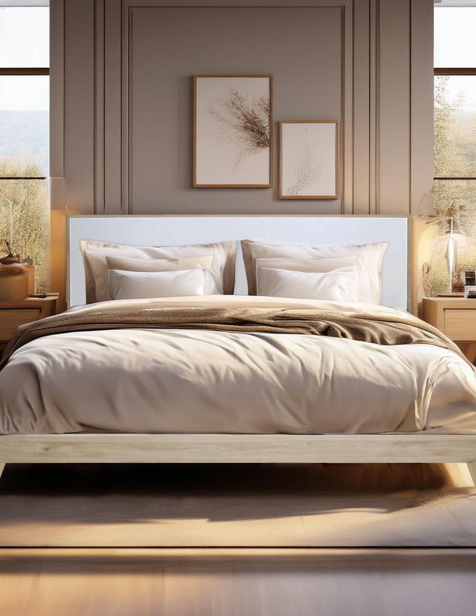 Cama Castella Encino de madera matrimonial 6