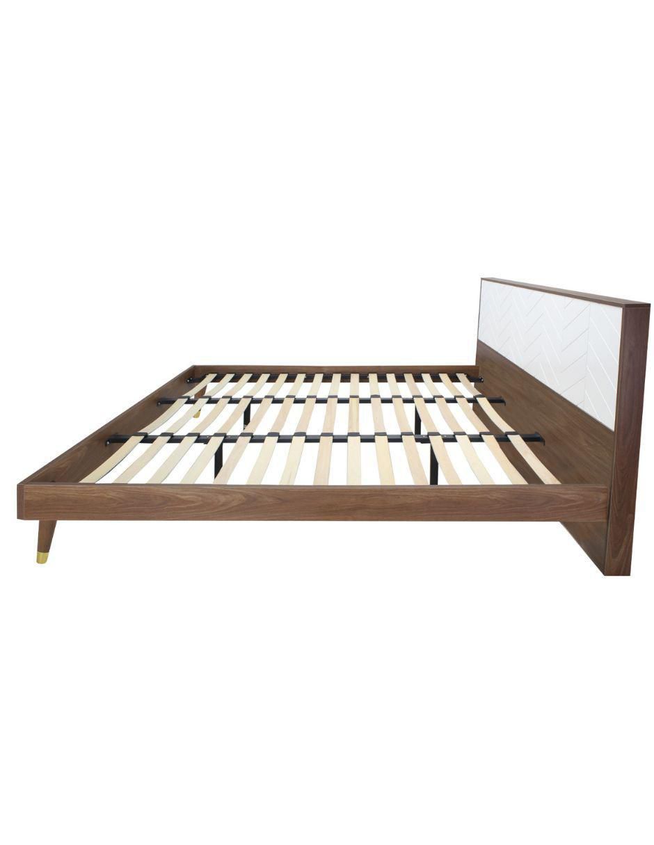 Cama Teramo Nogal de madera matrimonial