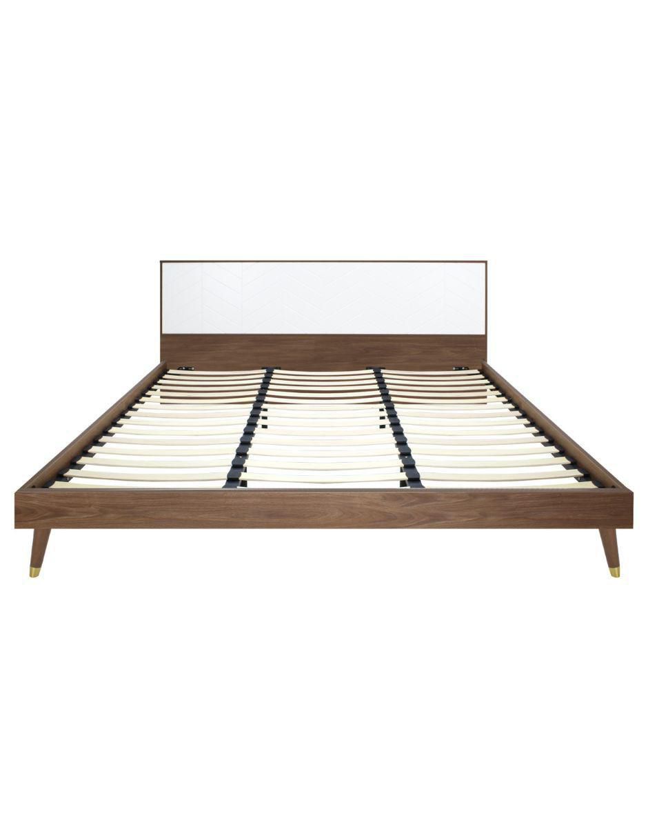 Cama Teramo Nogal de madera matrimonial