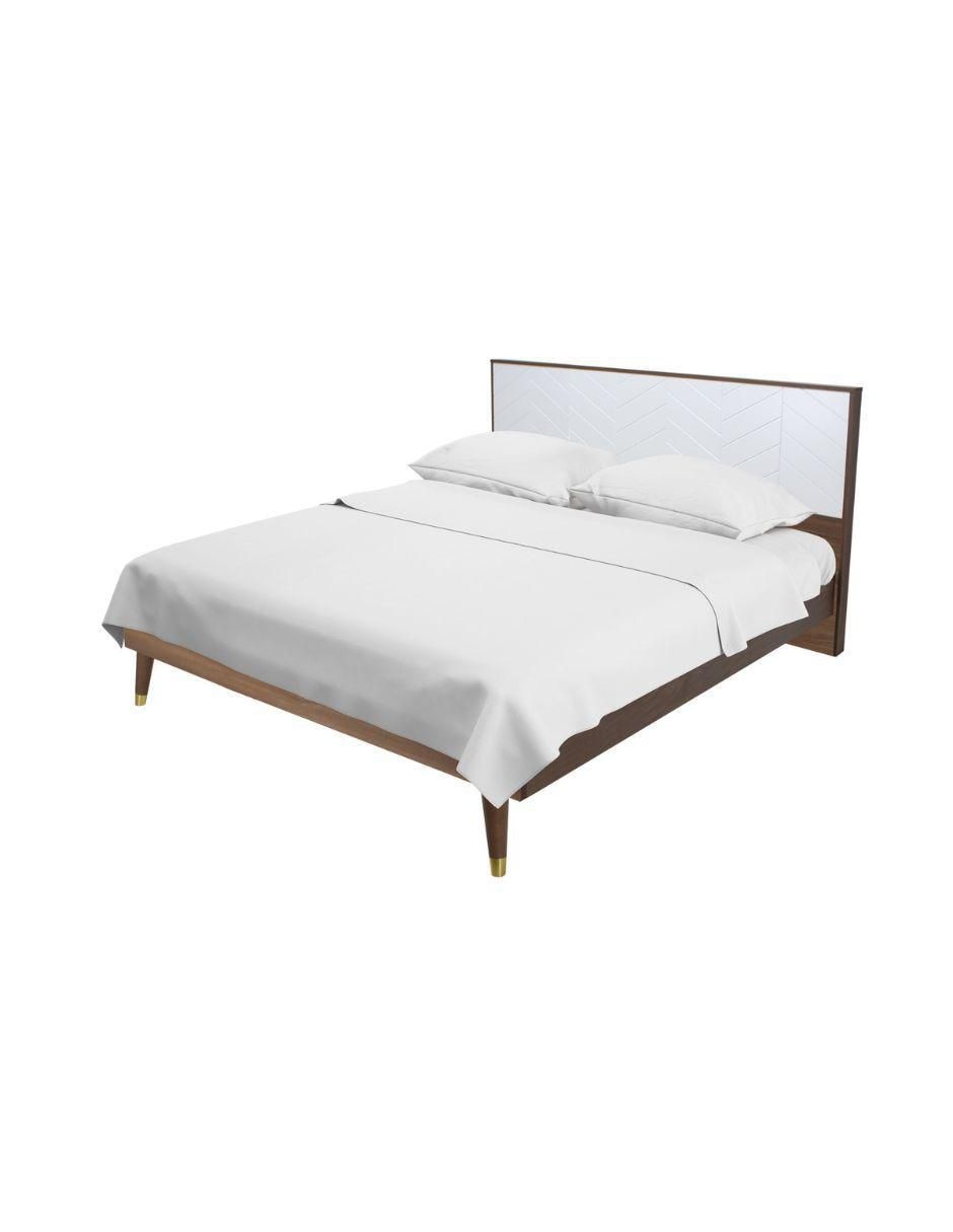 Cama Teramo Nogal de madera matrimonial 5