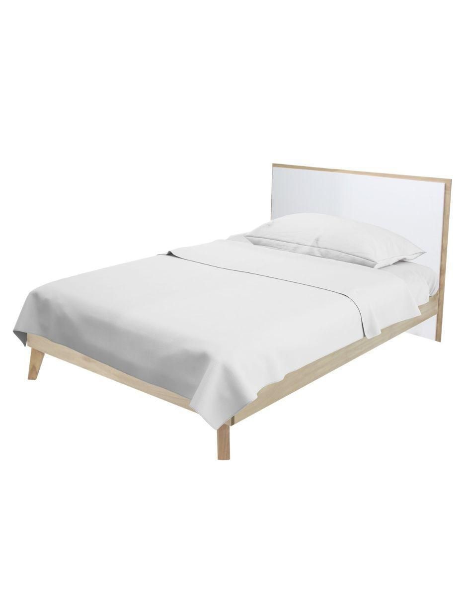 Cama Castella Encino de madera individual 5