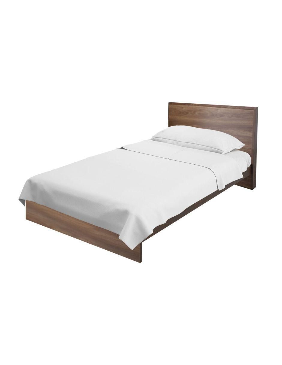 Cama Marsala Nogal de madera individual 4