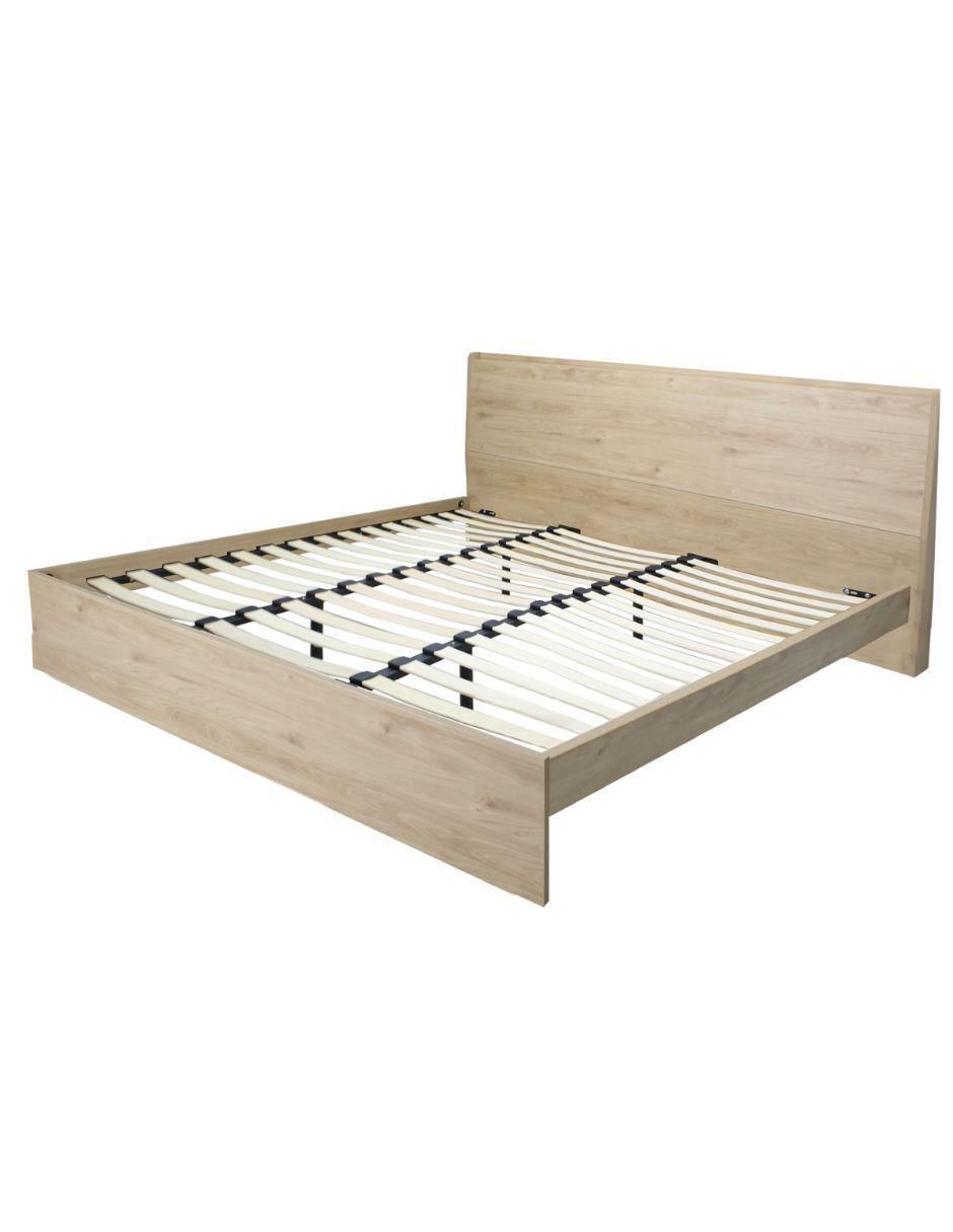 Cama Marsala Encino de madera matrimonial 1