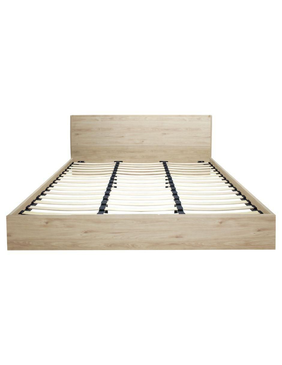 Cama Marsala Encino de madera matrimonial 2